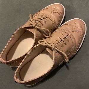 Kate Spade Nude Wingtip Sneaker